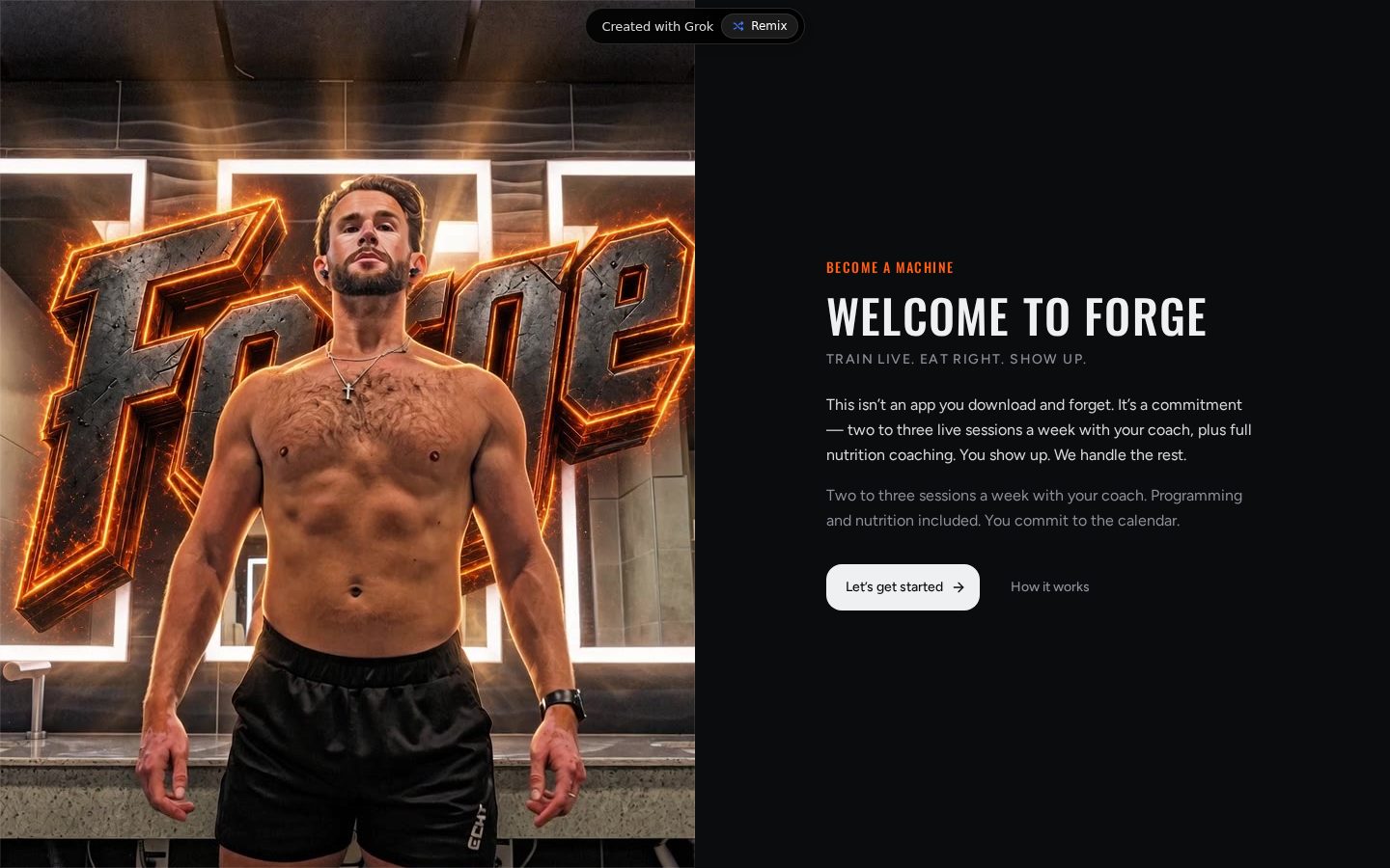 Forge — Live coaching / fitness product